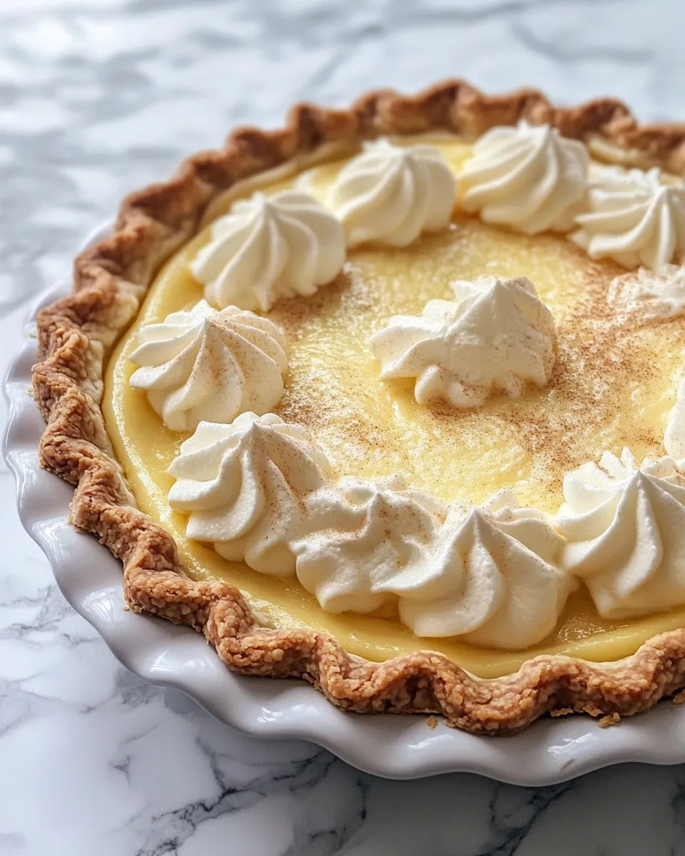 Photo of featured for Indulgent Vanilla Custard Pie: A Decadent Delight