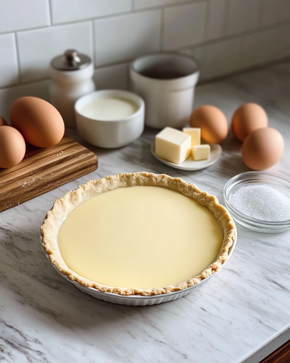 Ingredients for Indulgent Vanilla Custard Pie: A Decadent Delight
