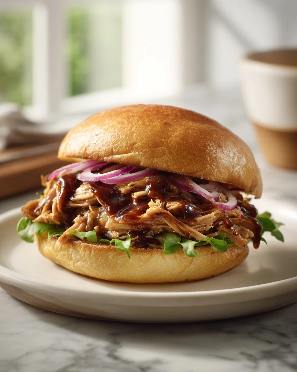 BBQ Pulled Mushroom Sandwich