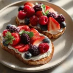 Berry Cottage Cheese Toast
