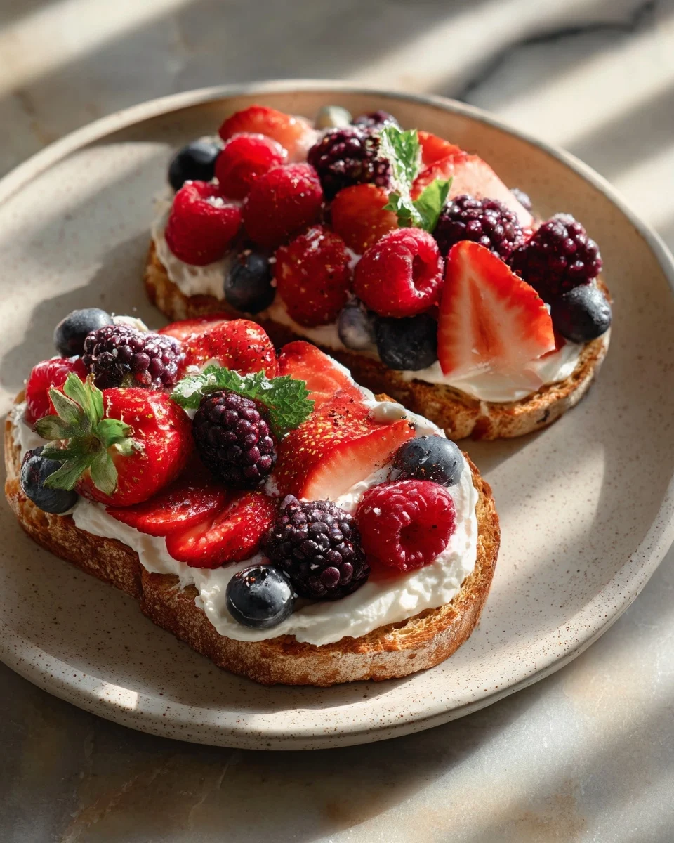 Berry Cottage Cheese Toast