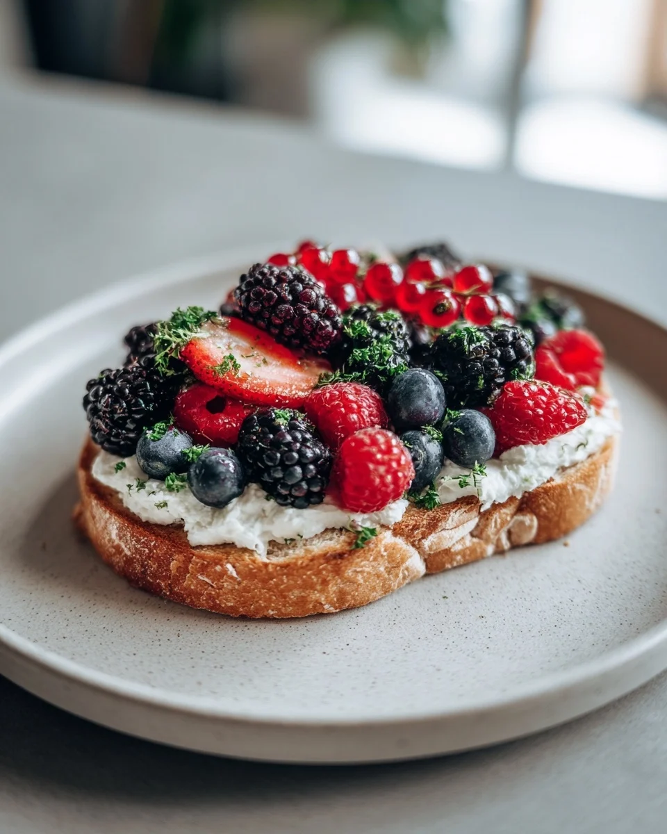 Berry Cottage Cheese Toast
