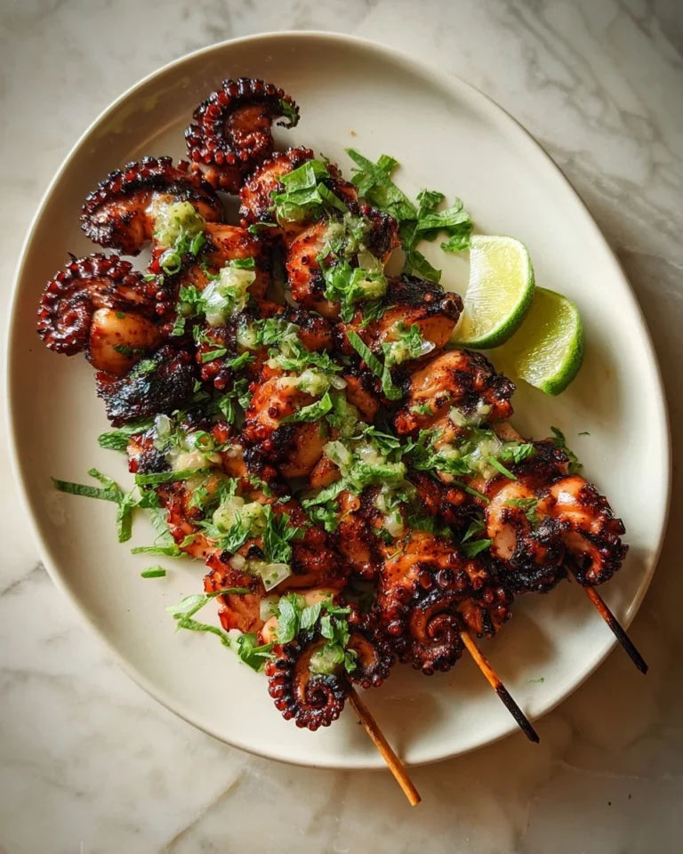 Chili Lime Grilled Octopus Skewers