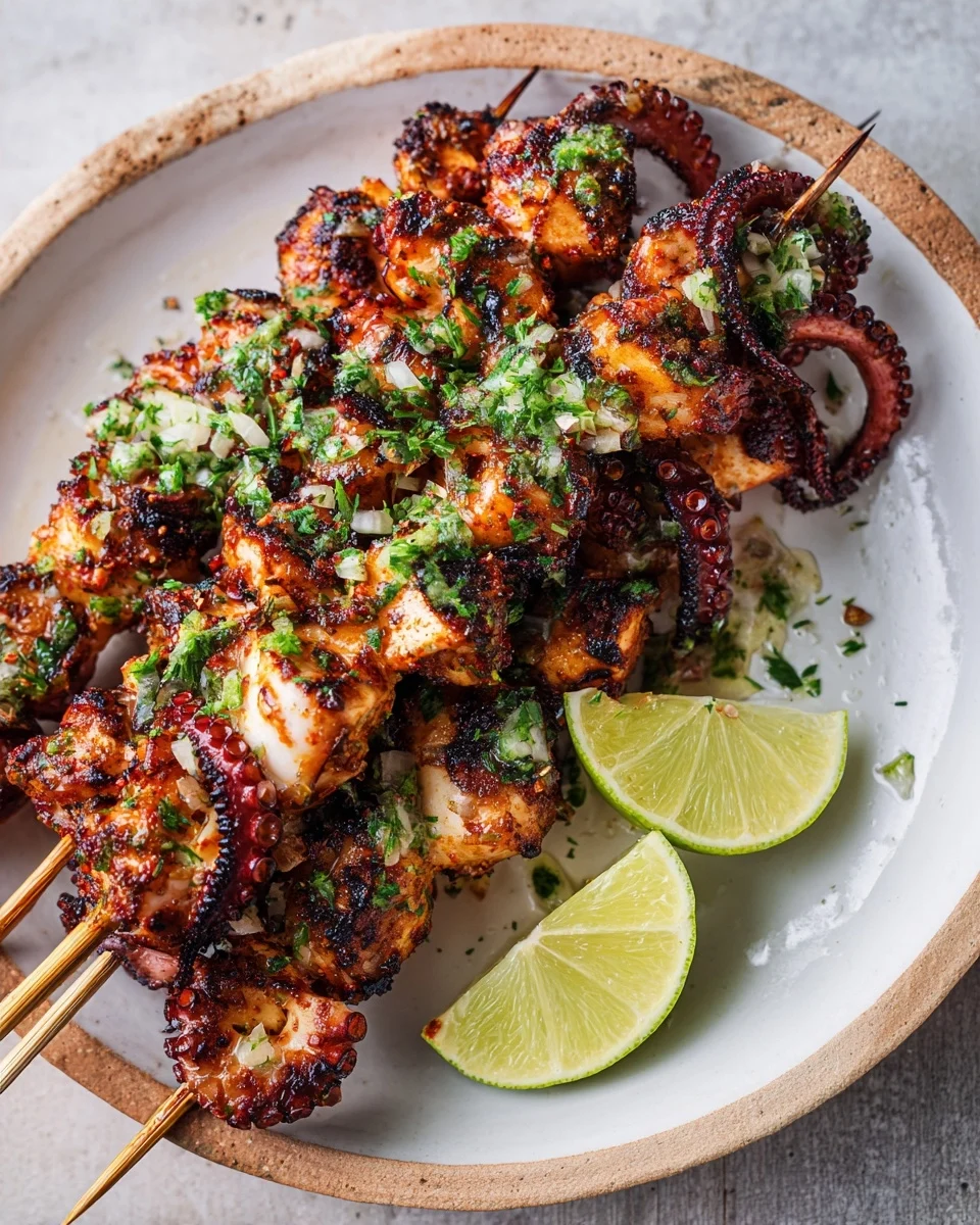 Chili Lime Grilled Octopus Skewers