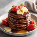 Chocolate Peanut Butter Protein Pancakes