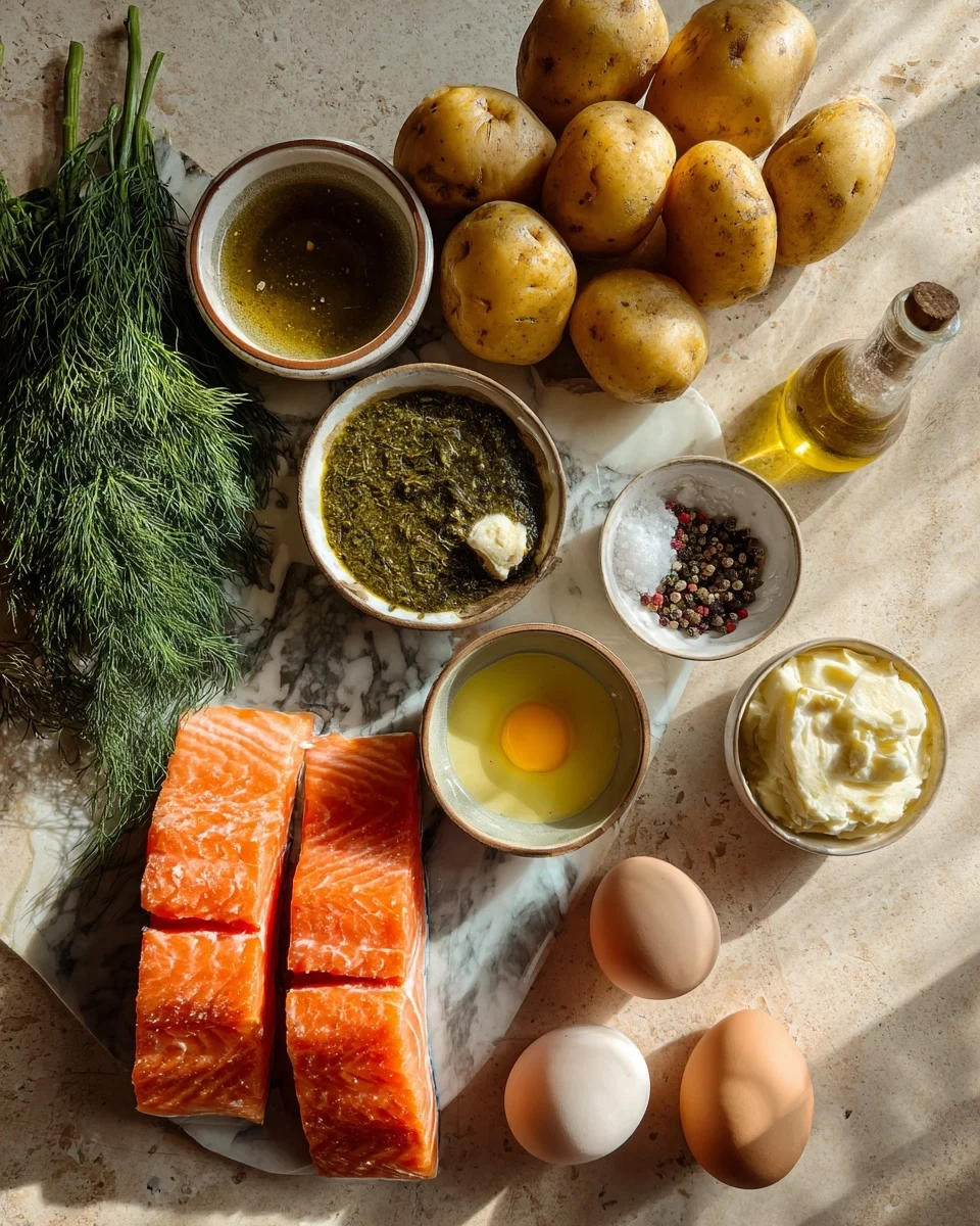 Creamy Dill Salmon Potato Bake
