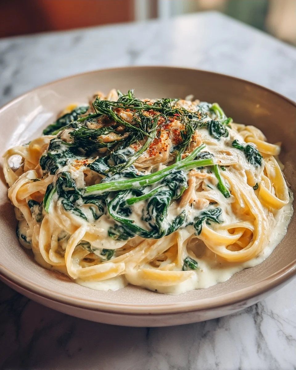 Creamy Spinach Turkey Pasta