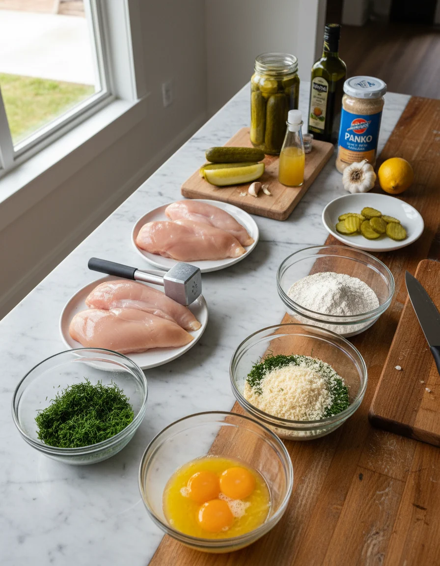 Crispy Dill Pickle Parmesan Chicken