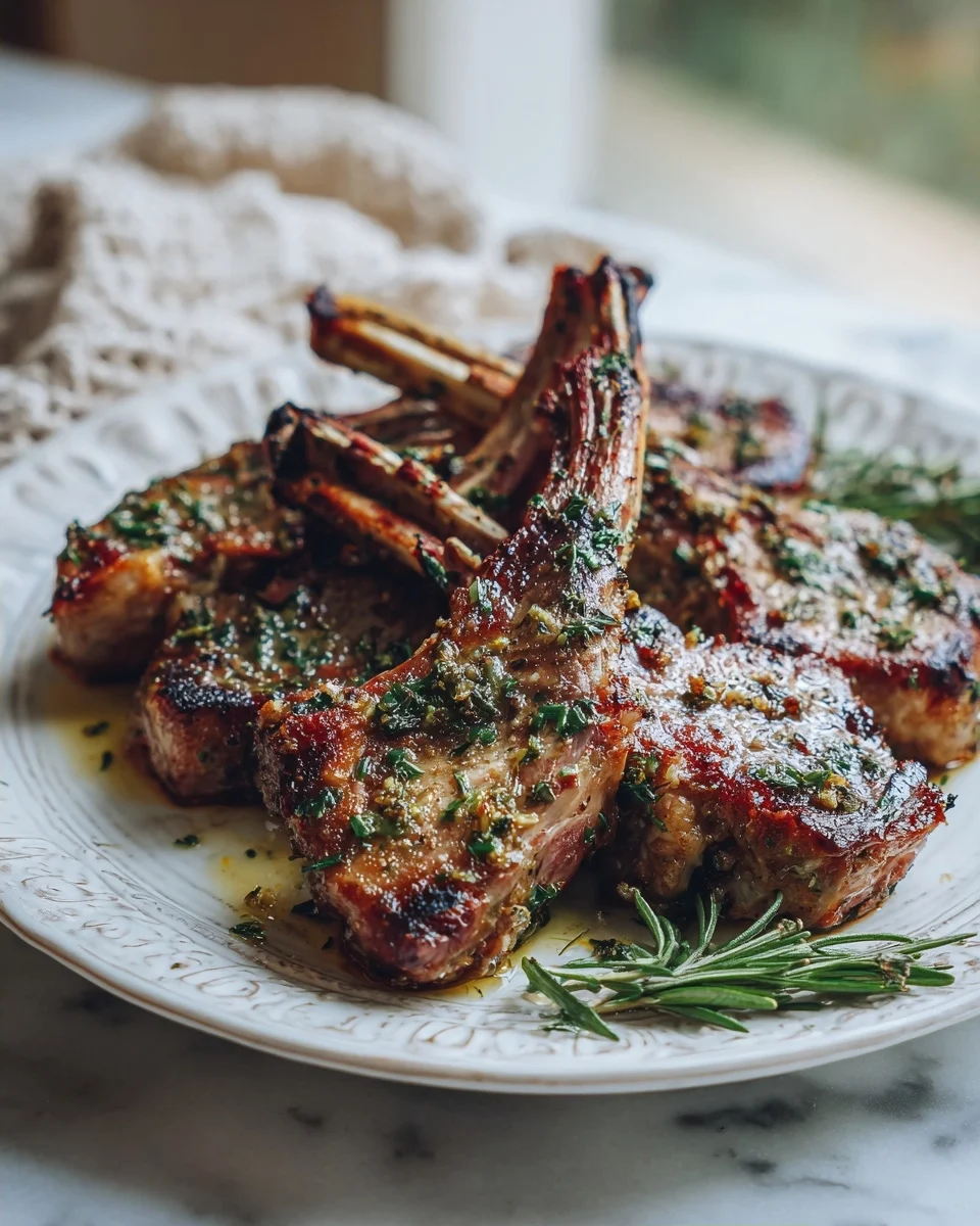 Garlic Butter Lamb Chops with Herbs