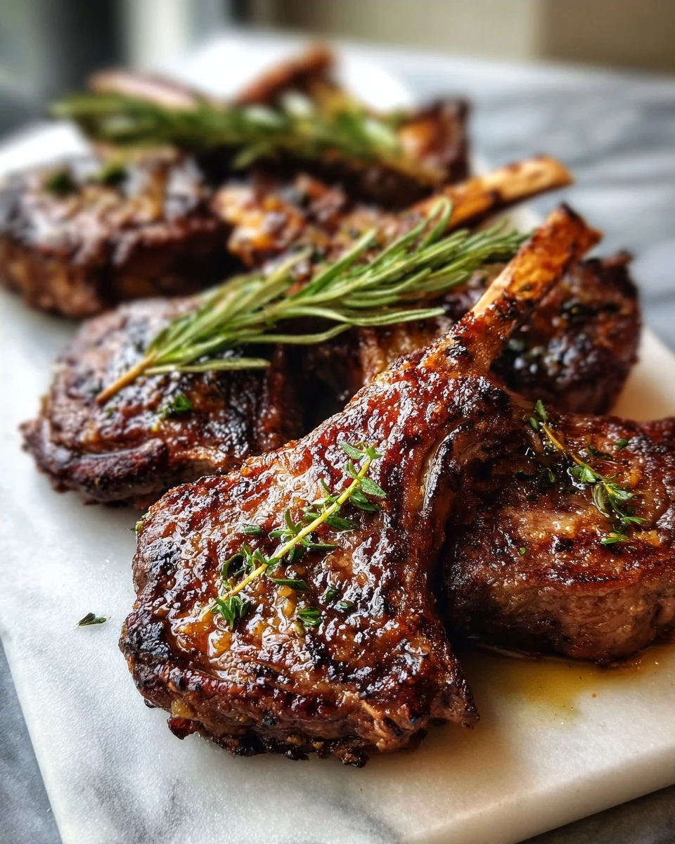Garlic Butter Lamb Chops with Herbs