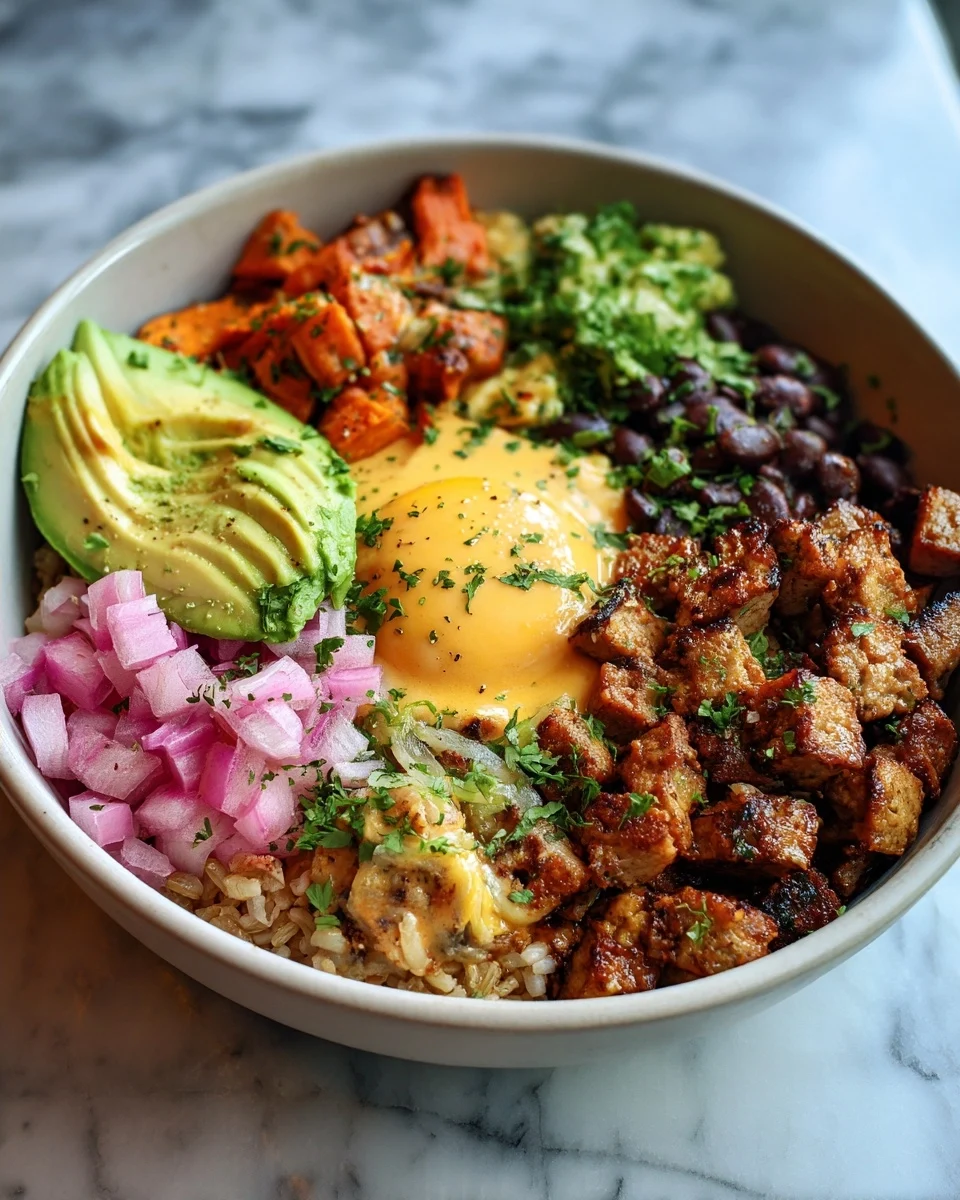 High Fiber Breakfast Burrito Bowl