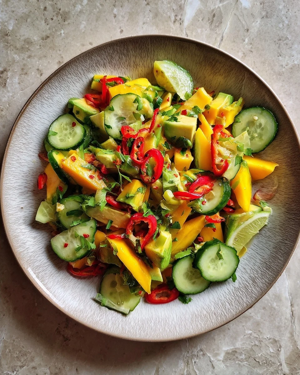 Mango Avocado Cucumber Lime Salad