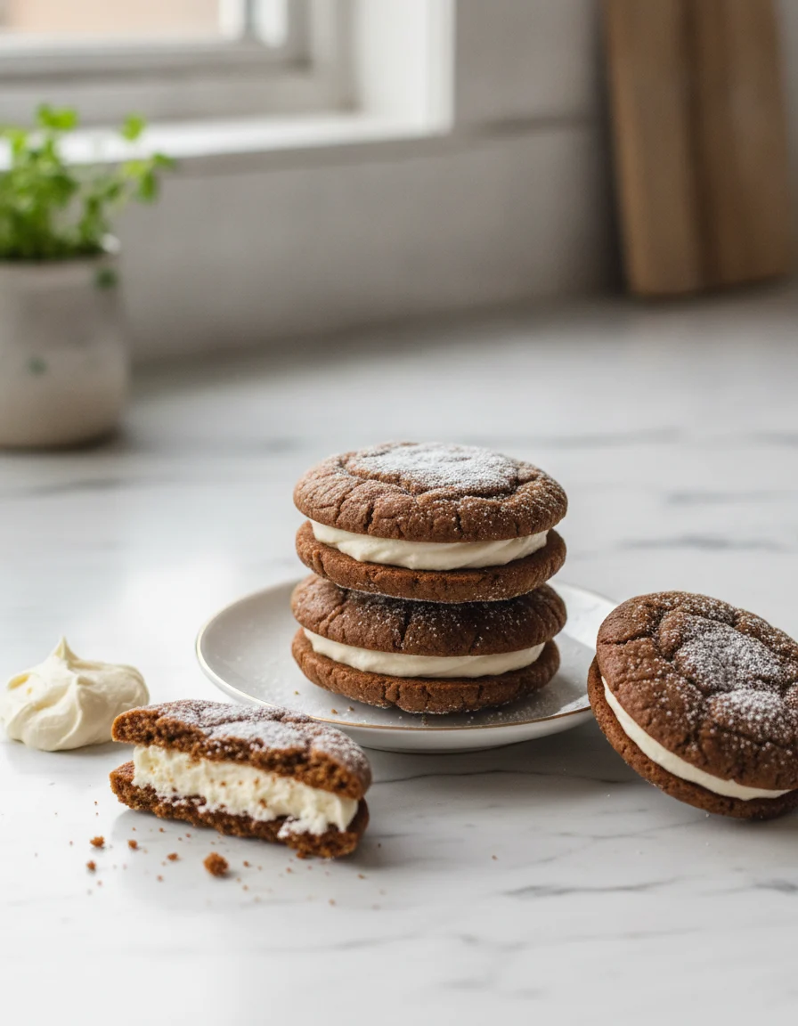 Molasses Cream Pie Cookies