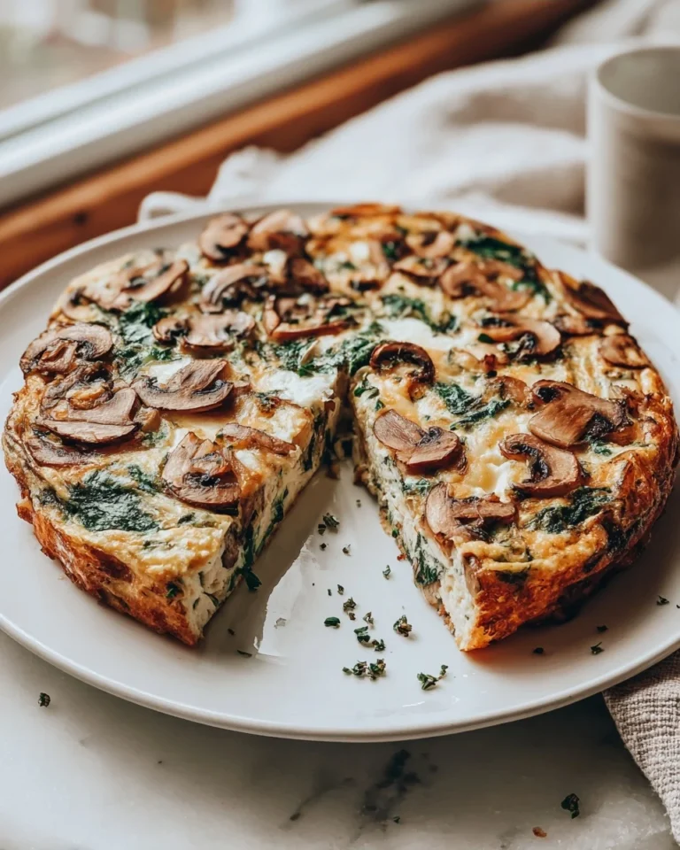 Mushroom Spinach Egg White Frittata