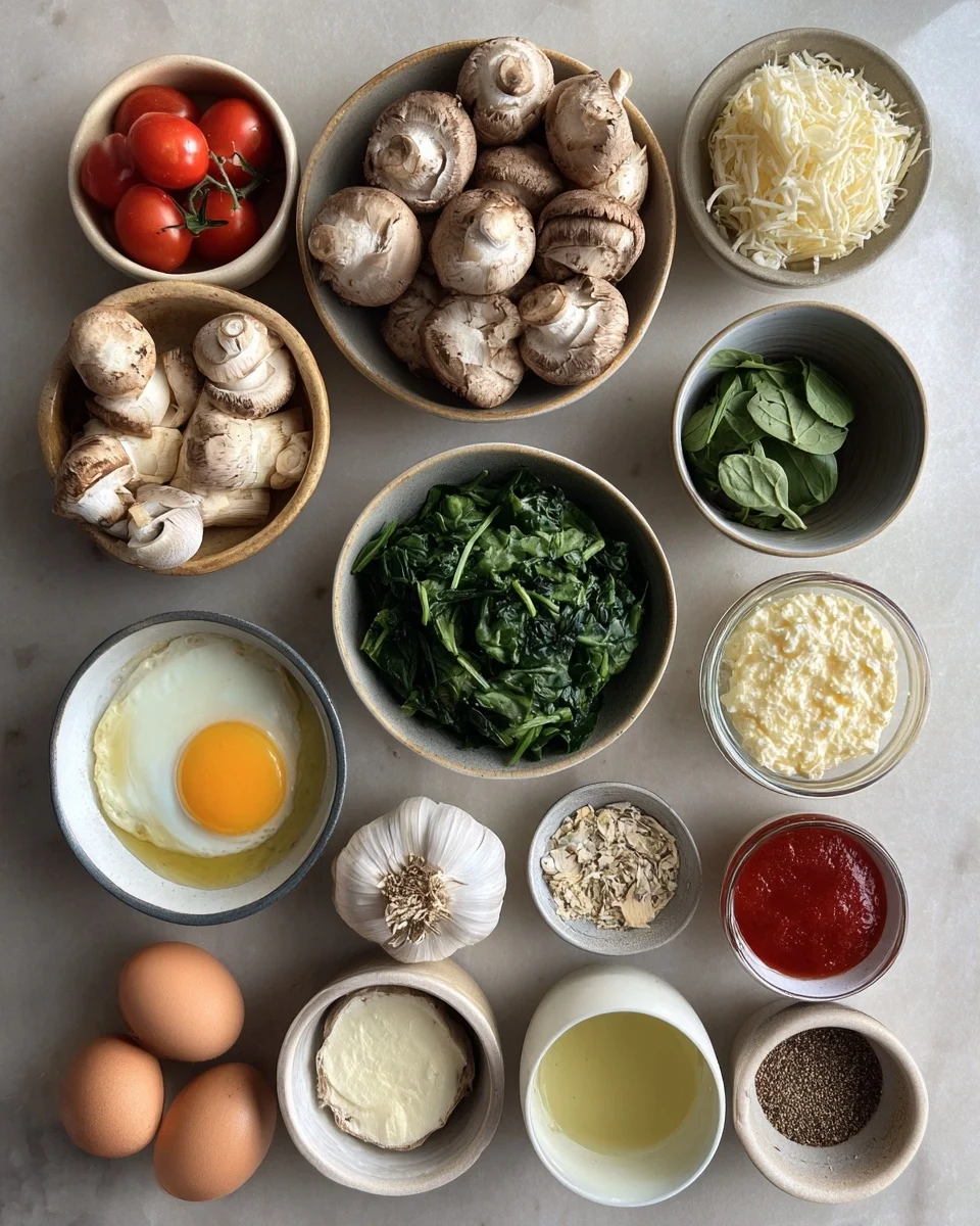 Mushroom Spinach Egg White Frittata