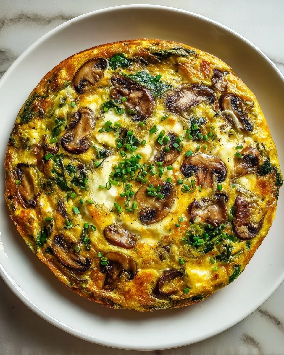 Mushroom Spinach Egg White Frittata