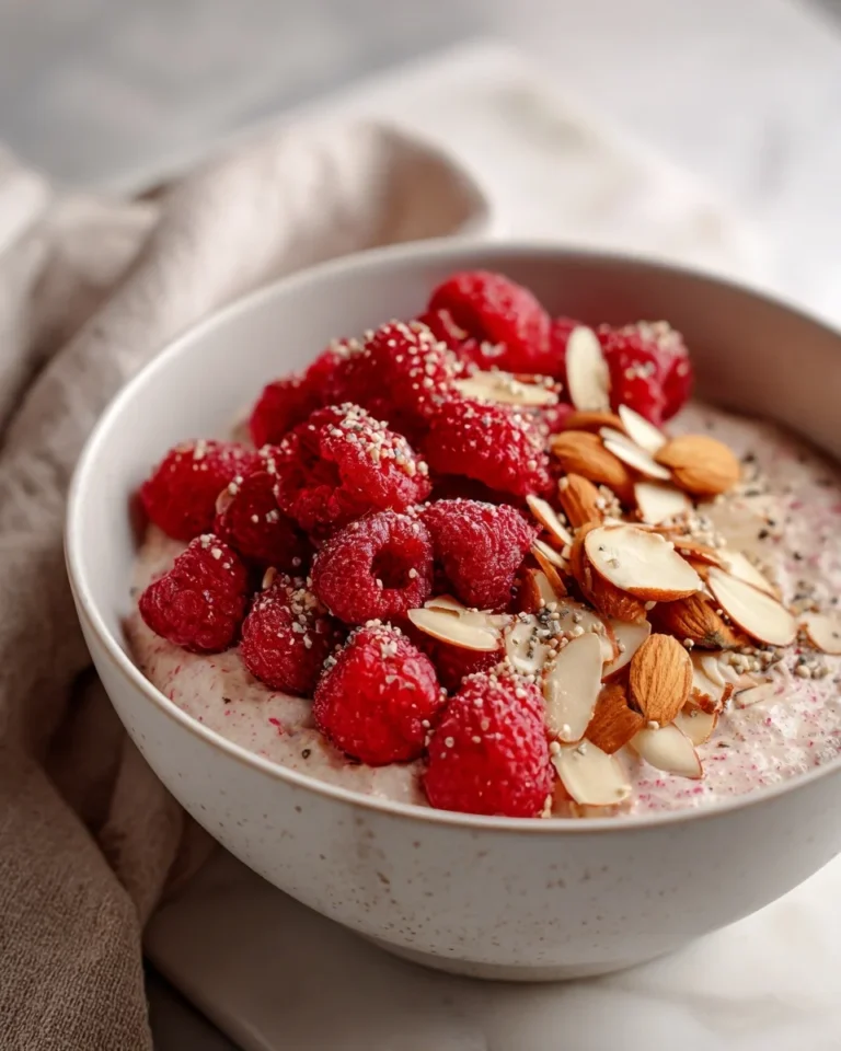Raspberry Almond Overnight Oats