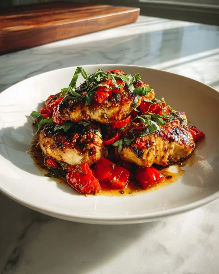 Roasted Red Pepper Chicken Skillet