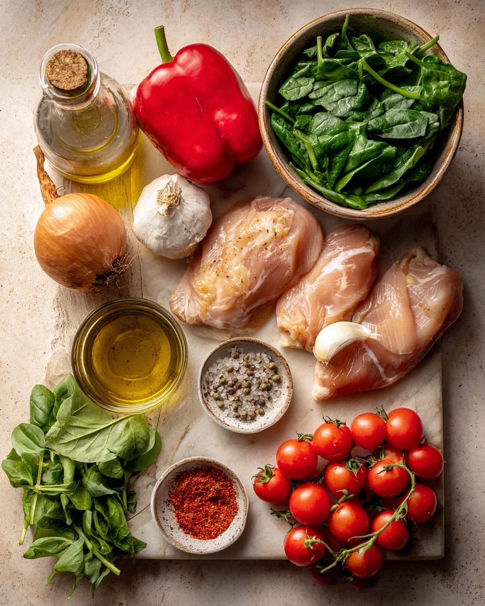 Roasted Red Pepper Chicken Skillet