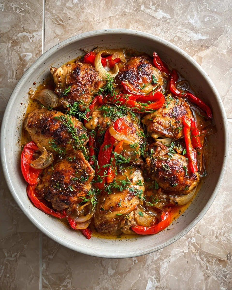 Roasted Red Pepper Chicken Skillet