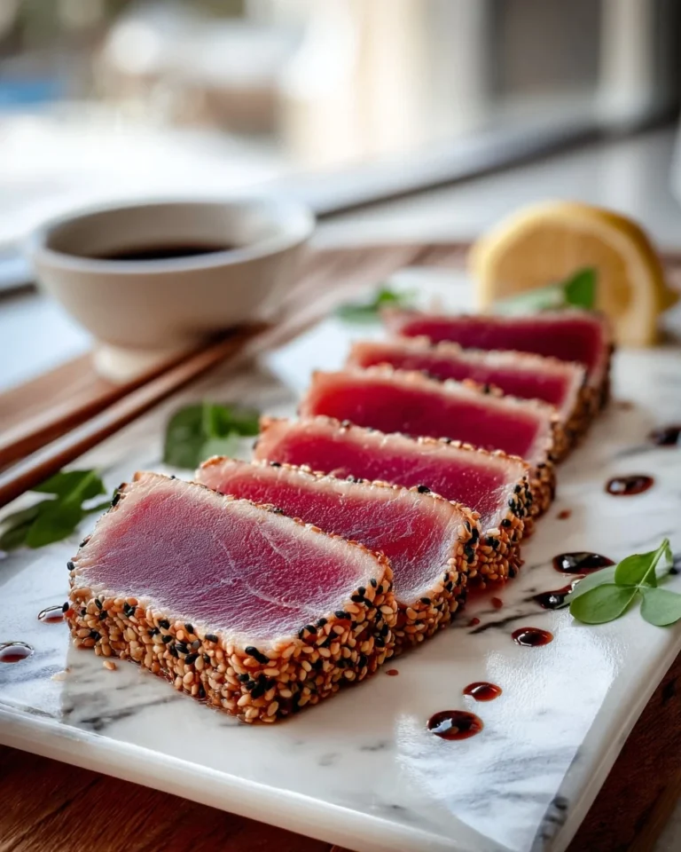 Seared Tuna Steak with Sesame Crust