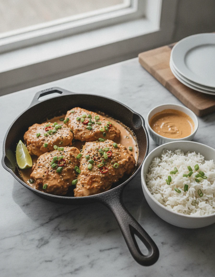Skillet Bang Bang Chicken Thighs