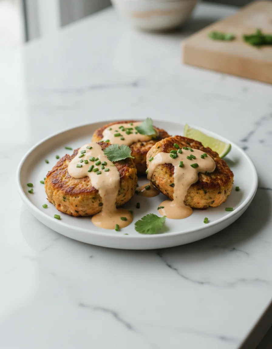 Spicy Salmon Cakes with Sriracha Aioli