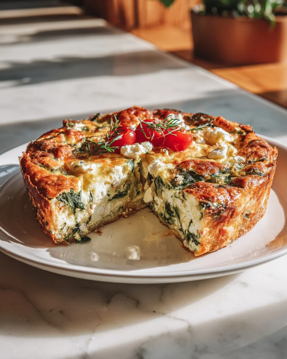 Spinach Feta Egg Bake