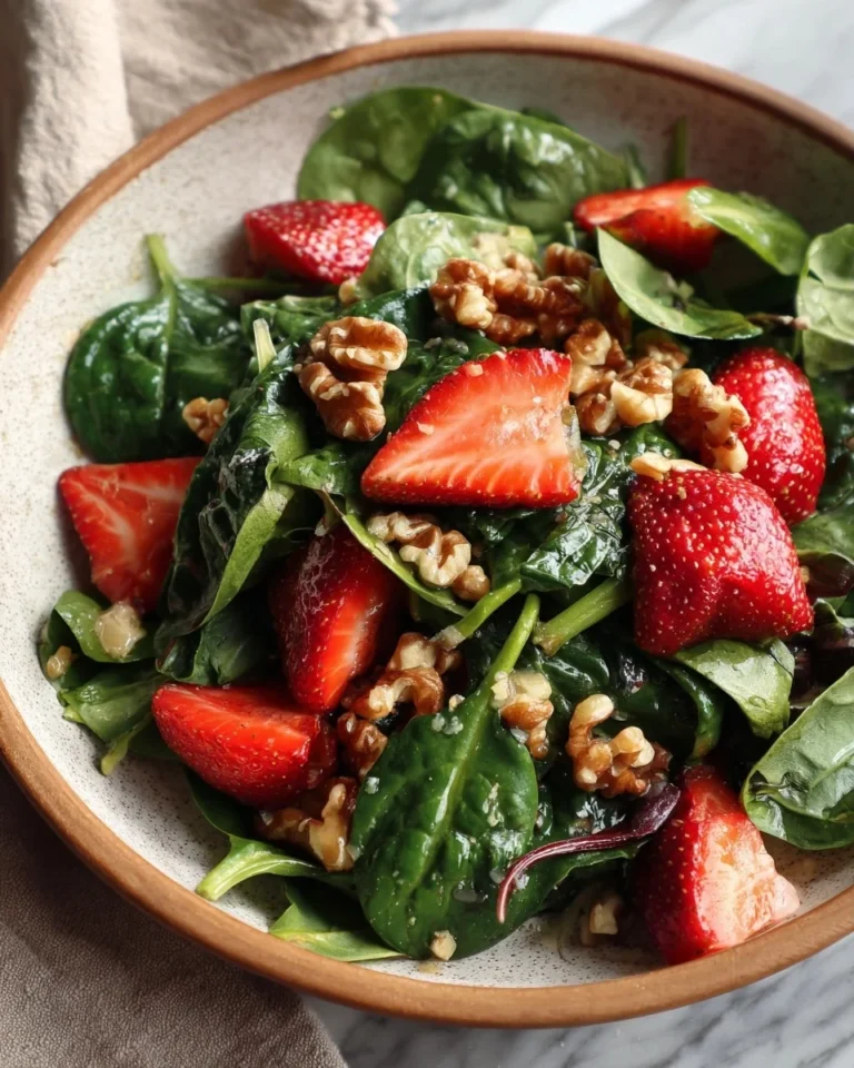 Strawberry Spinach Walnut Salad