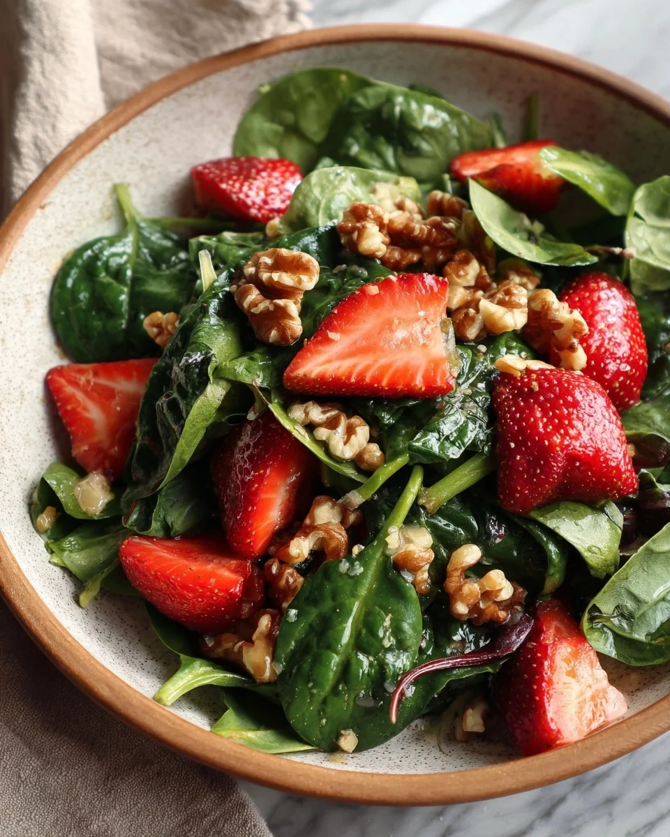 Strawberry Spinach Walnut Salad