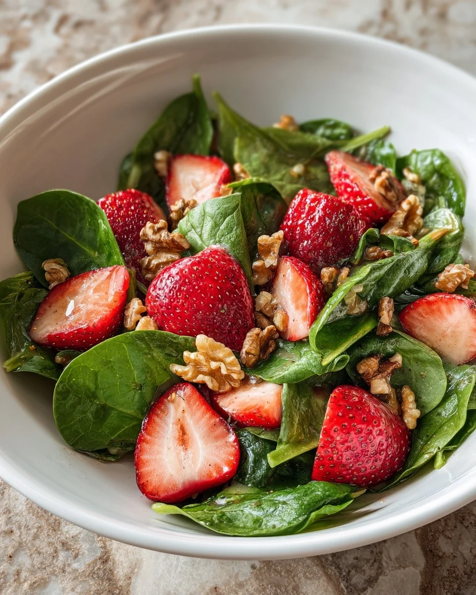Strawberry Spinach Walnut Salad