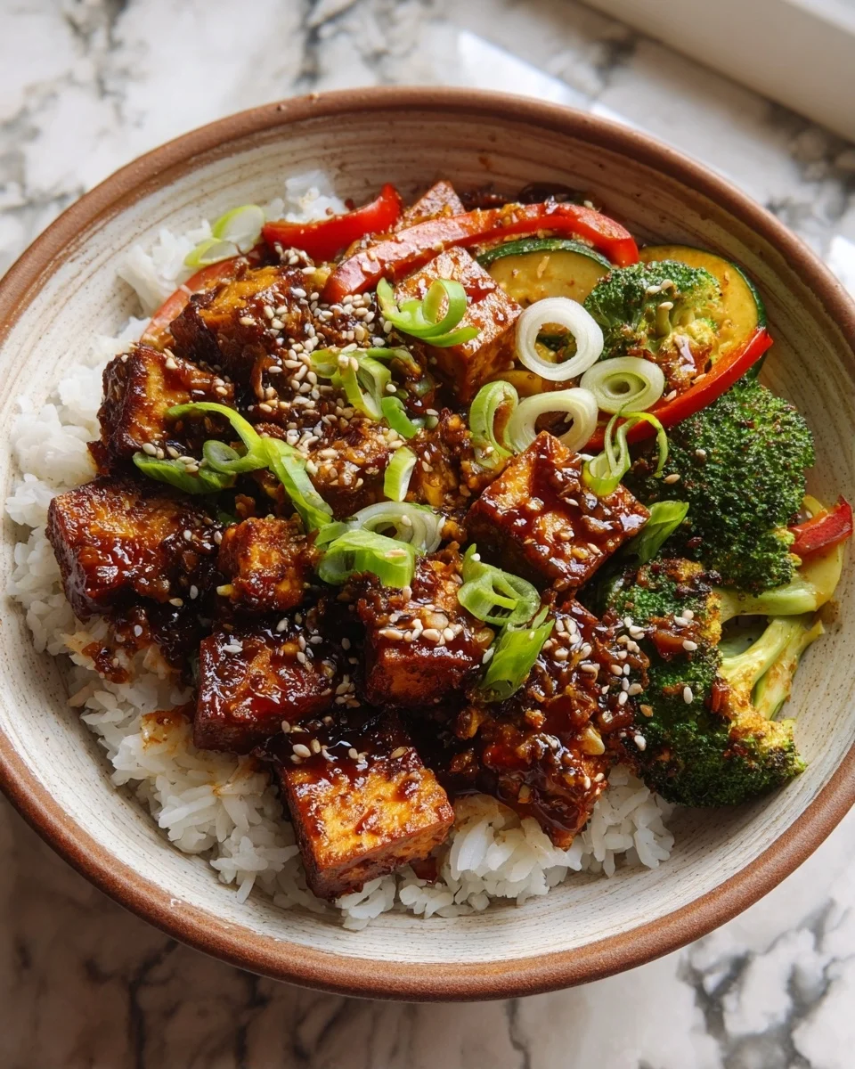 Teriyaki Tofu and Veggie Bowl