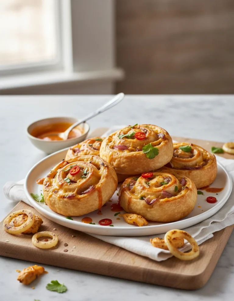 Zesty Chicken and Cheesy Onion Roll-Ups